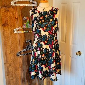 Unicorn dress  size Large, pockets